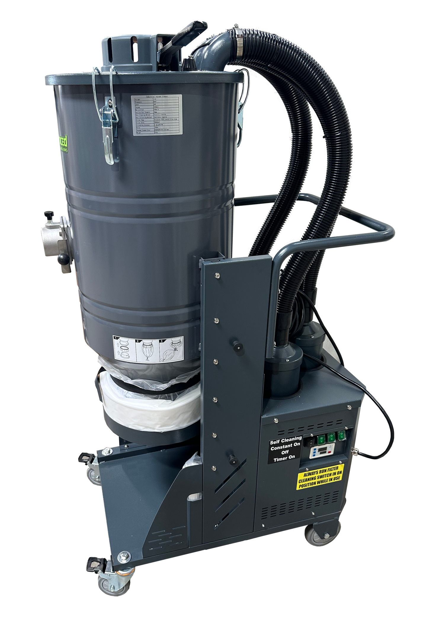 Advanced Three Motor Vacuum with Auto Cleaning Technology